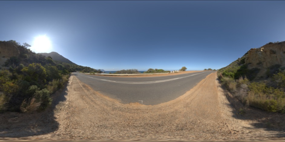 The same panorama with the saved rig motion blur preview.